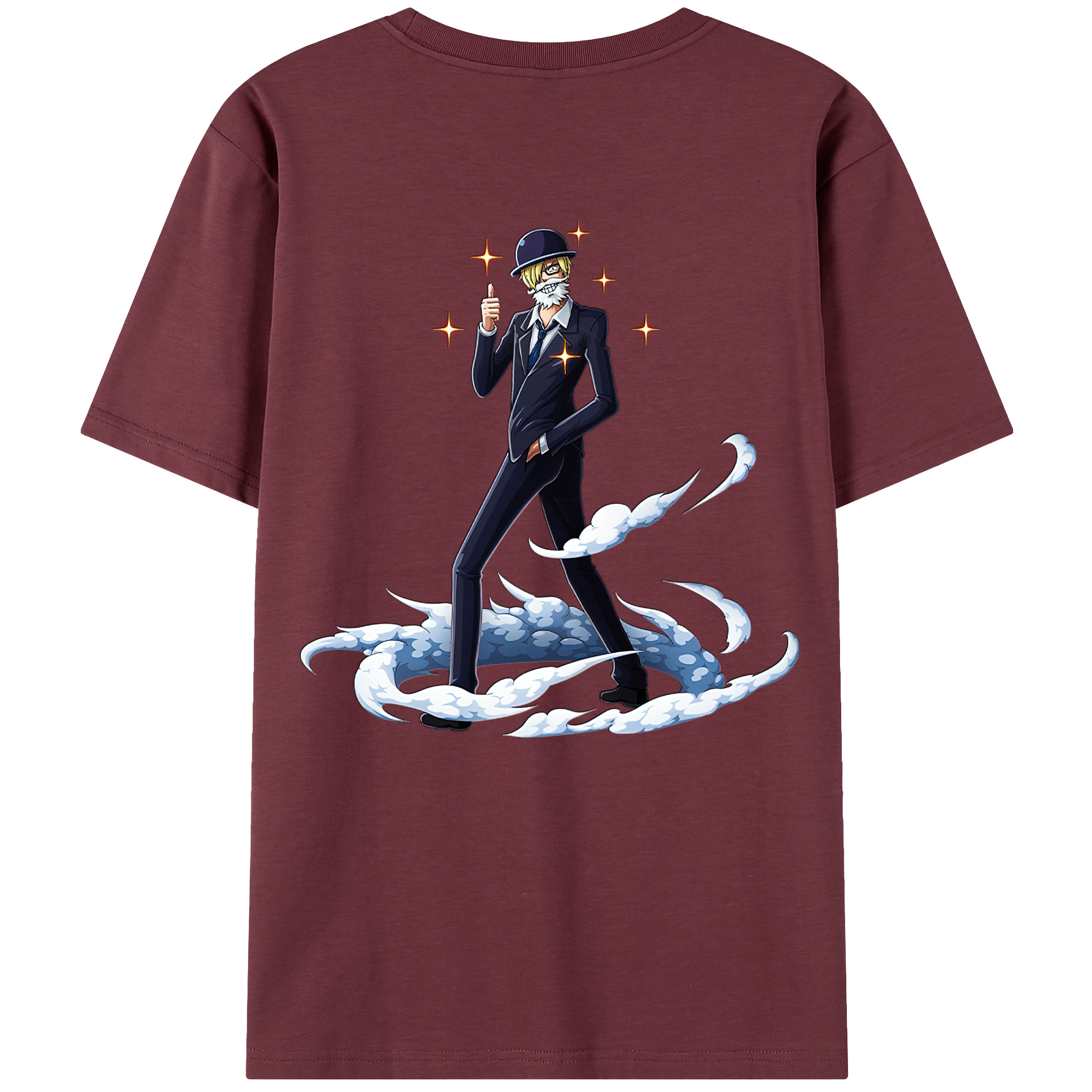 ワンピース サンジ ONE PIECE Sanji 綿100％半袖Tシャツ（背面プリント）